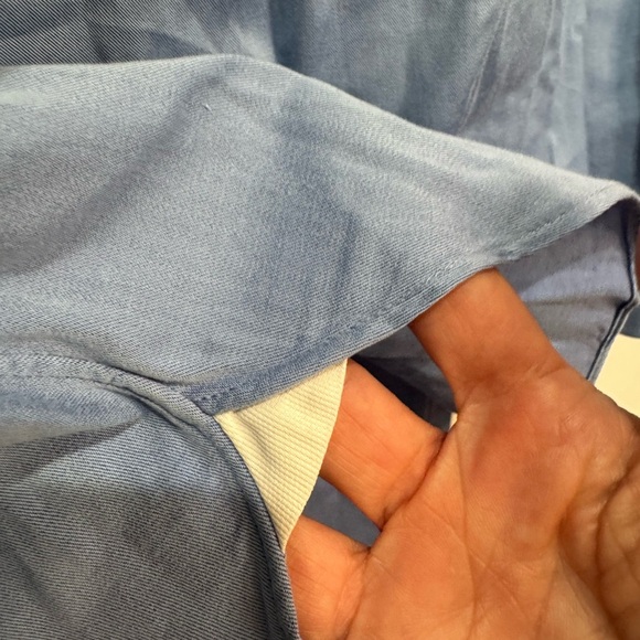 Ermenegildo Zegna Men 18.5/47 Blue Button Up LS Cotton Shirt - Picture 5 of 11